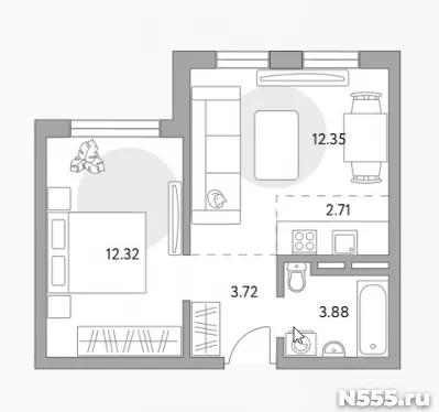 Продается 2-х комнатная квартира евро ЖК Аникеевский фото